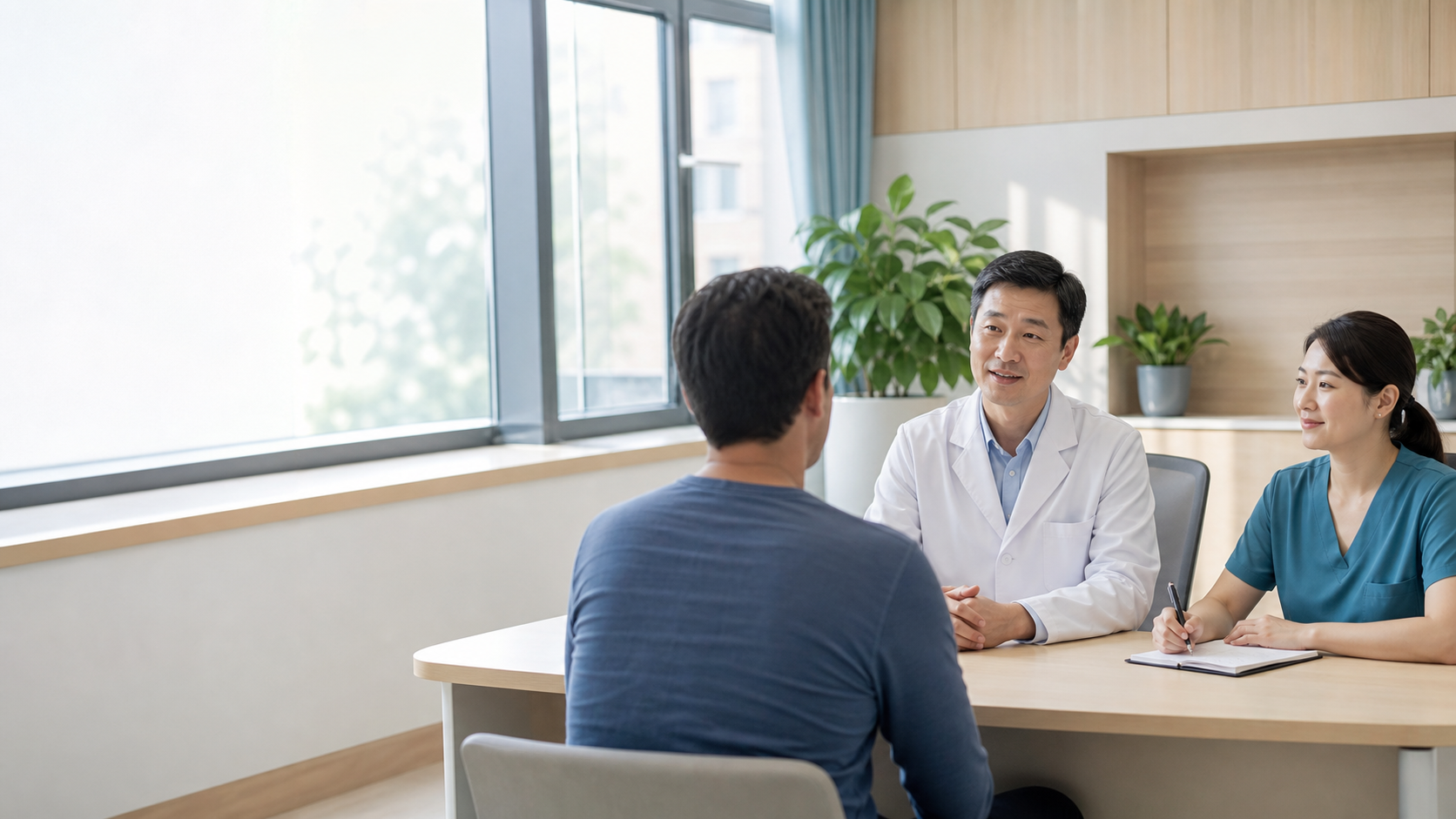 Patient speaking with a clinical team